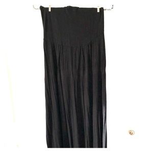 Black Maxi Maternity Skirt